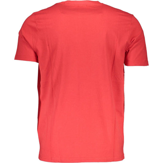 North Sails Vibrant Red Round Neck Tee with Logo Detail North Sails