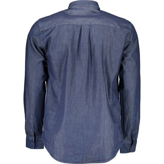 North Sails Elegant Blue Cotton Long-Sleeve Shirt North Sails