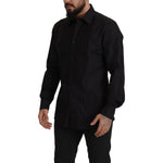 Dolce & Gabbana Black GOLD Slim Fit Tuxedo Dress Shirt