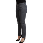 Levi's Gray Cotton Low Waist Skinny Denim Jeans