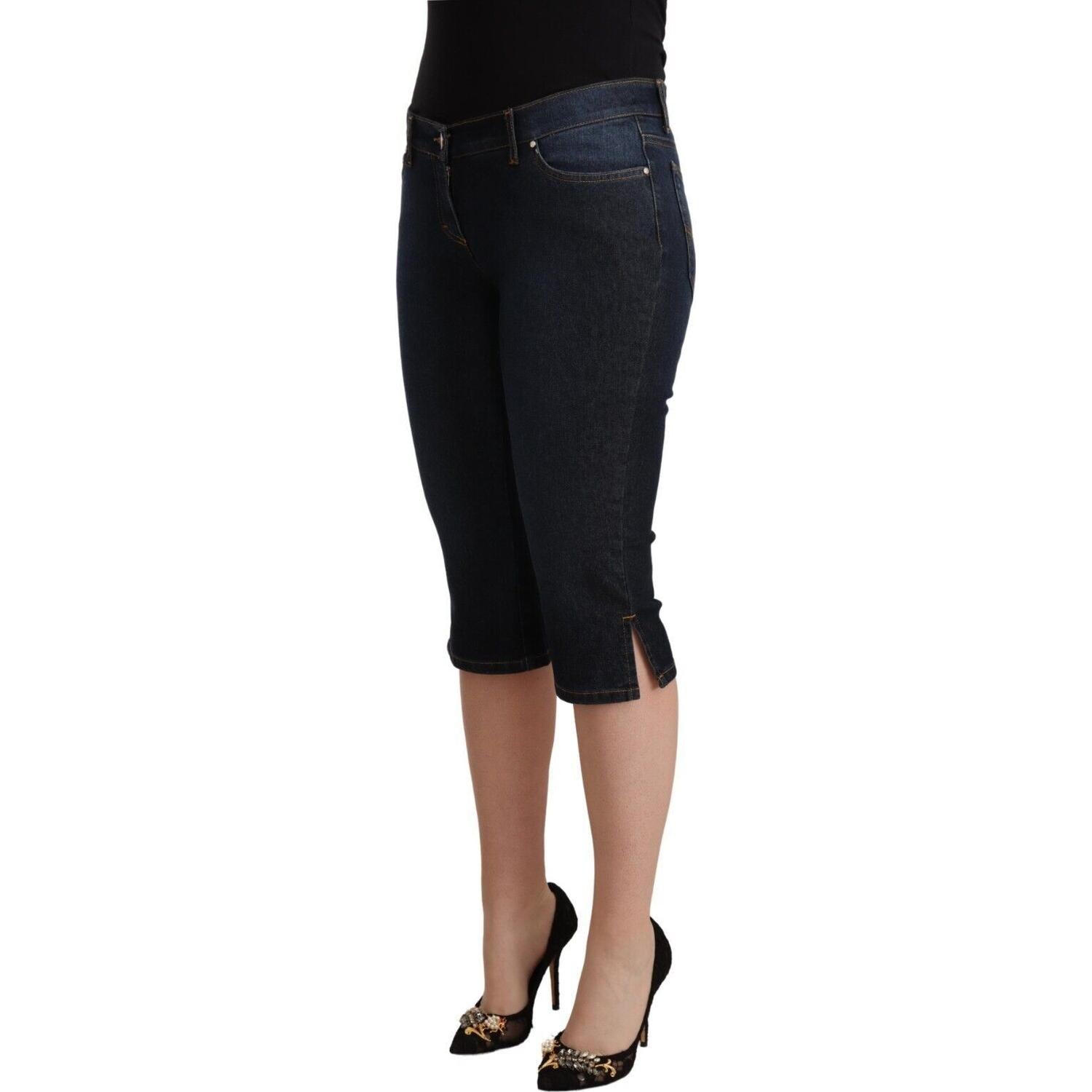 时尚低腰七分牛仔裤