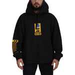 Dolce & Gabbana Black Cotton Hooded DG Shield Pullover Sweater