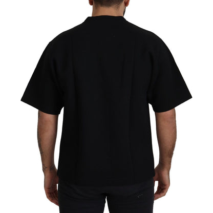 Dolce & Gabbana Black Logo Cotton Crewneck T-shirt