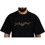 Dolce & Gabbana Black Logo Cotton Crewneck T-shirt
