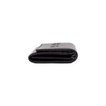 Burberry Porter Black Grained Leather Branded Logo Embossed Clutch Flap Wallet