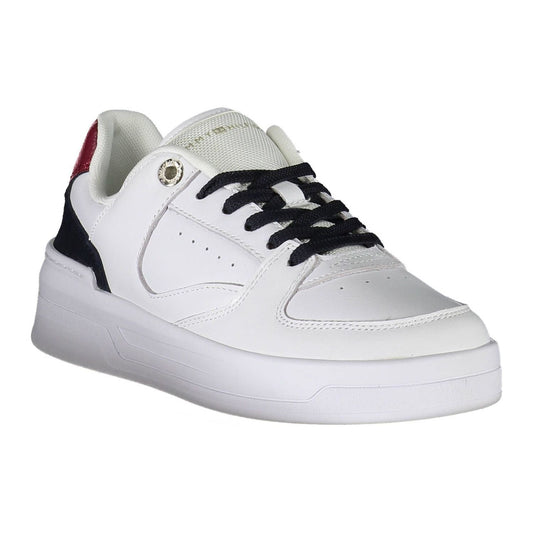 Tommy Hilfiger Chic White Contrast Trainers with Logo Detail Tommy Hilfiger