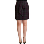 BENCIVENGA Multicolor Checkered Ruffle High Waist Mini Skirt SKI1685 - 46