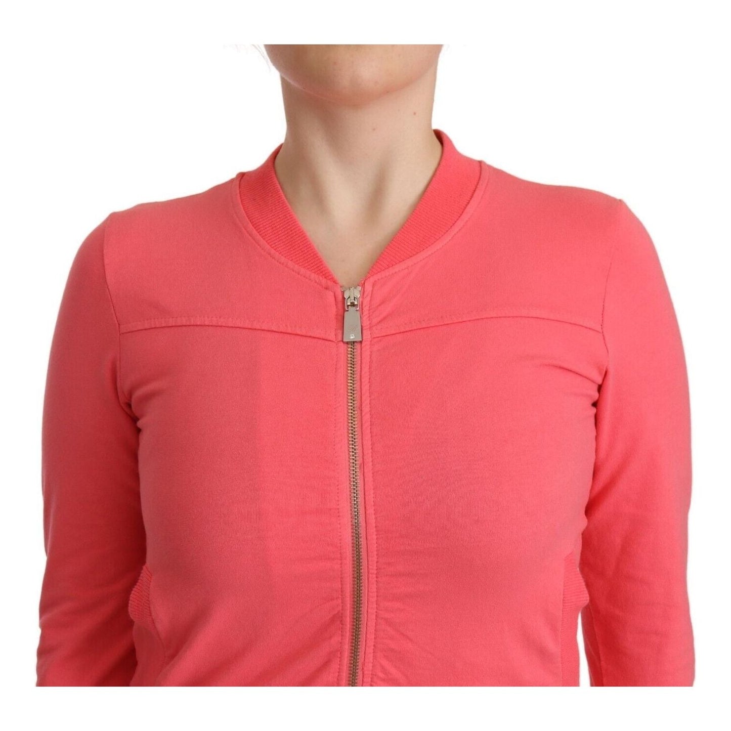 Blumarine Elegant Pink Full Zip Sweater Blumarine