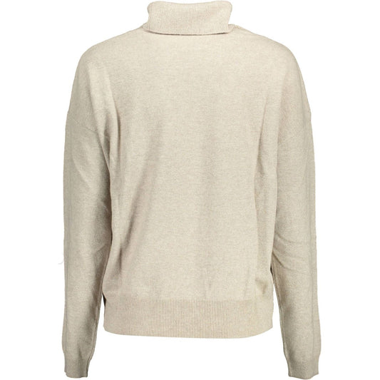 U.S. POLO ASSN. Chic Beige Turtleneck with Elegant Embroidery U.S. POLO ASSN.