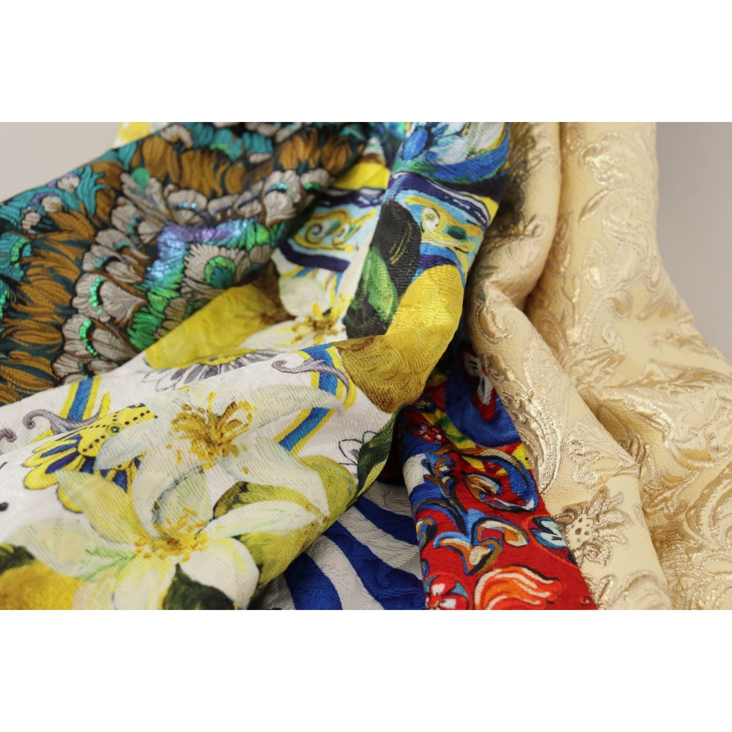 Dolce & Gabbana Multicolor Patchwork Sicily Long Maxi Skirt