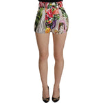 Dolce & Gabbana Multicolor High Waist Hot Pants Shorts