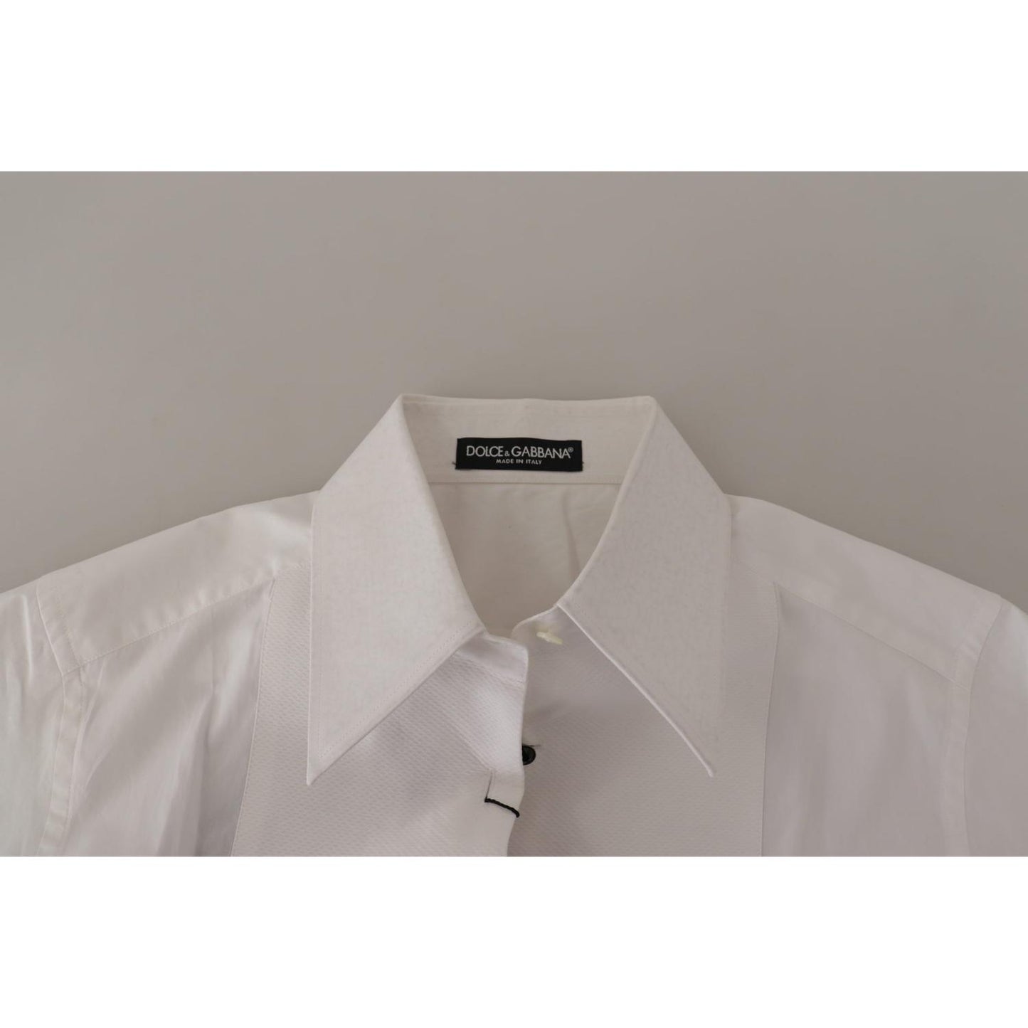 Dolce & Gabbana White Sleeveless Tuxedo Formal Blouse Top