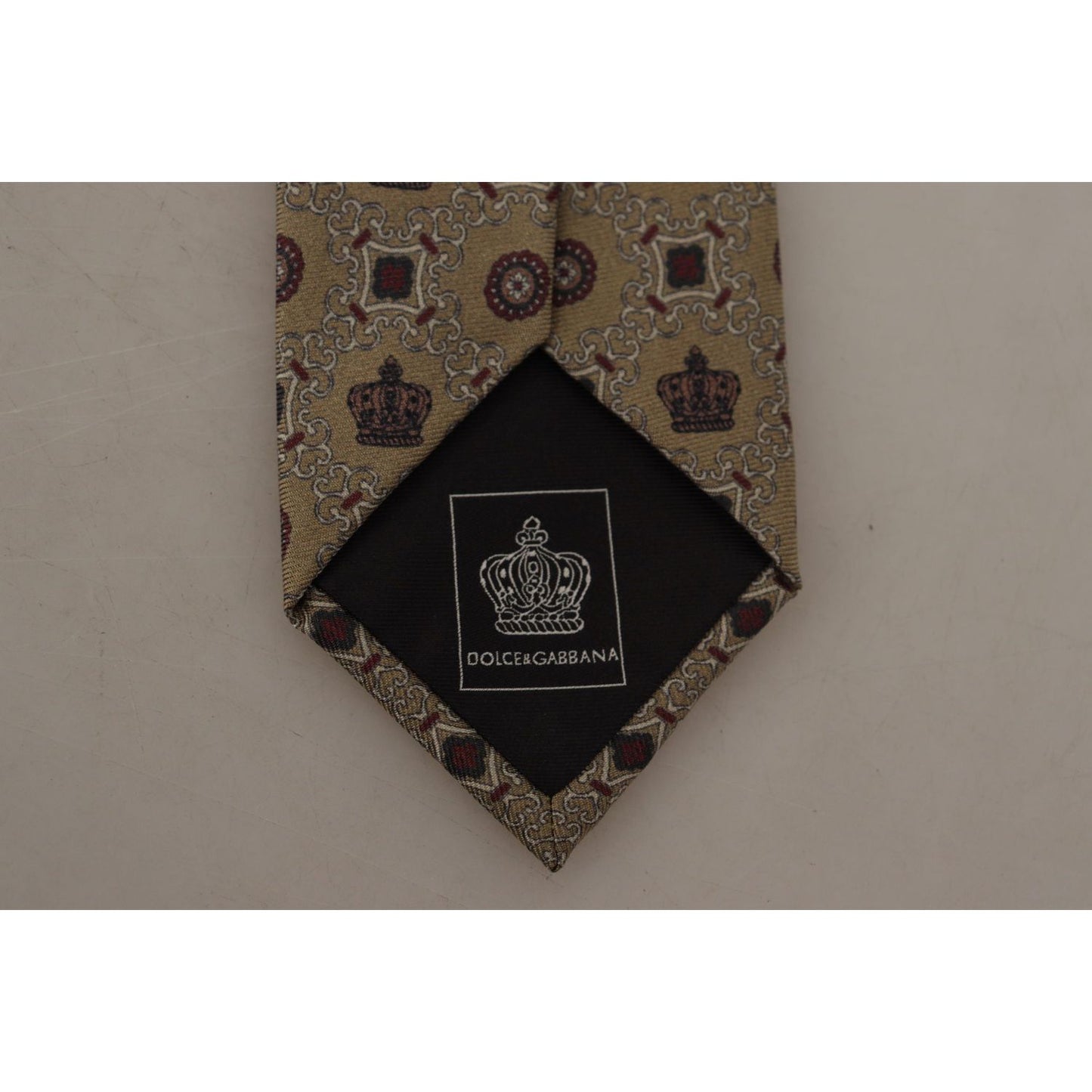 Dolce & Gabbana Elegant Silk Beige Necktie Dolce & Gabbana