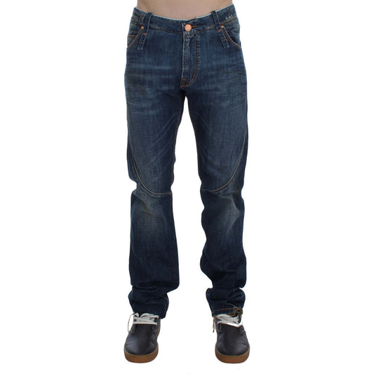 Acht Chic Slim Fit Blue Wash Italian Jeans Acht