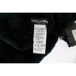 Dolce & Gabbana Green Weasel Fur Crochet Hood Scarf Hat Hat