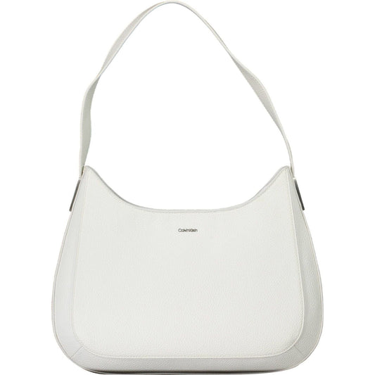 Calvin Klein Chic White Shoulder Bag with Contrasting Details Calvin Klein