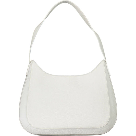 Calvin Klein Chic White Shoulder Bag with Contrasting Details Calvin Klein