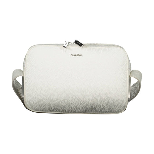 Calvin Klein Elegant White Shoulder Bag with Logo Detail Calvin Klein