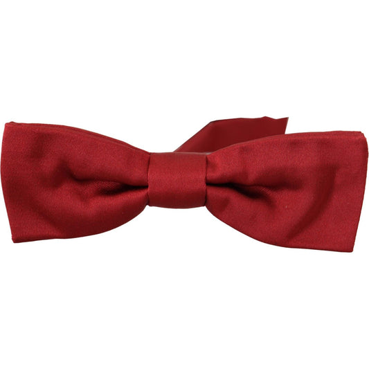 Dolce & Gabbana Elegant Silk Red Bow Tie Dolce & Gabbana