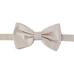 Dolce & Gabbana Gray 100% Silk Adjustable Neck Papillon Tie