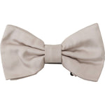 Dolce & Gabbana Gray 100% Silk Adjustable Neck Papillon Tie