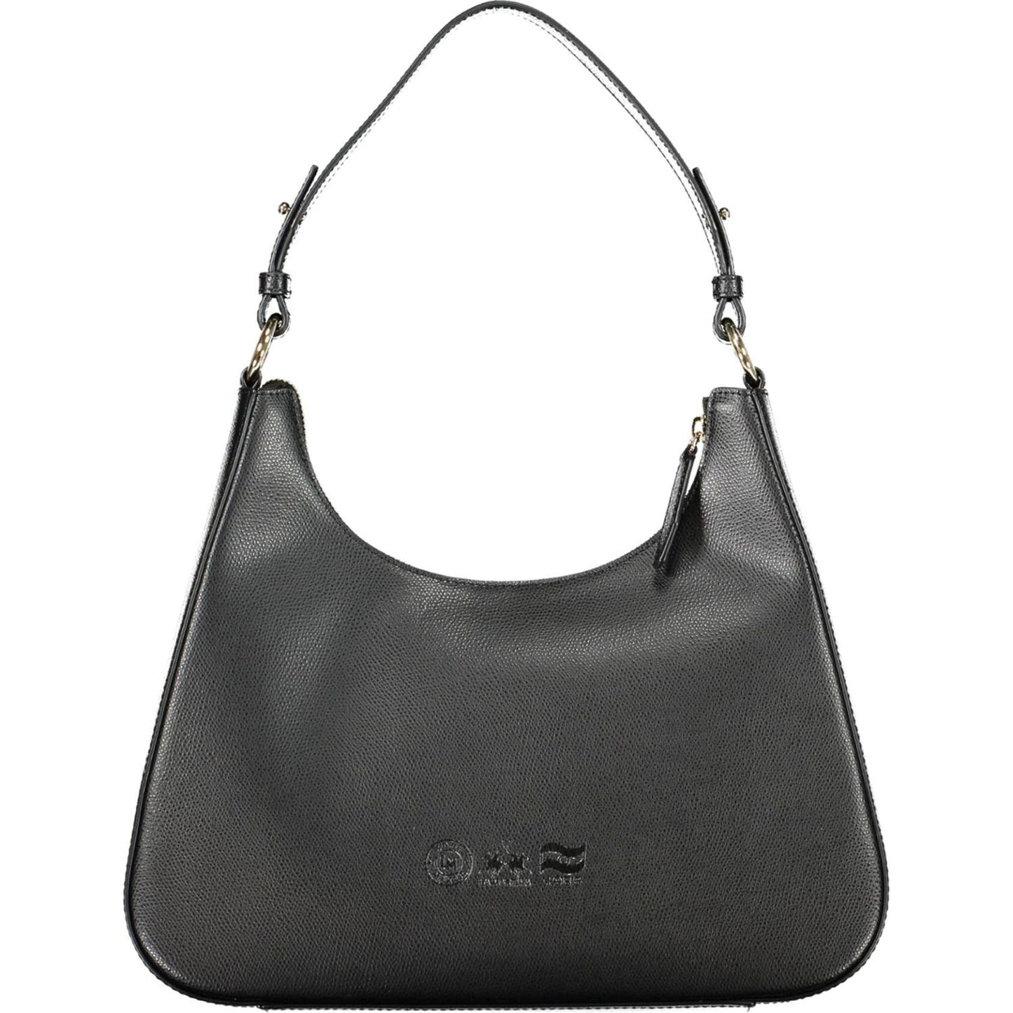 La Martina Elegant Black Leather Shoulder Bag La Martina