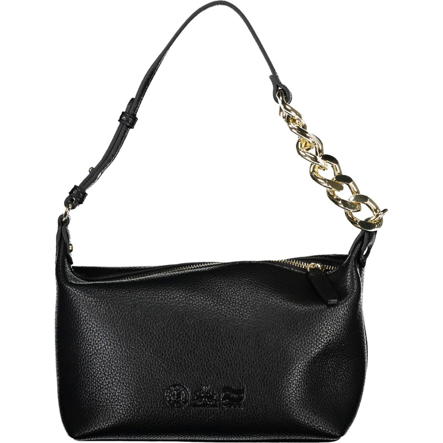 La Martina Chic Black Shoulder Bag with Contrasting Details La Martina