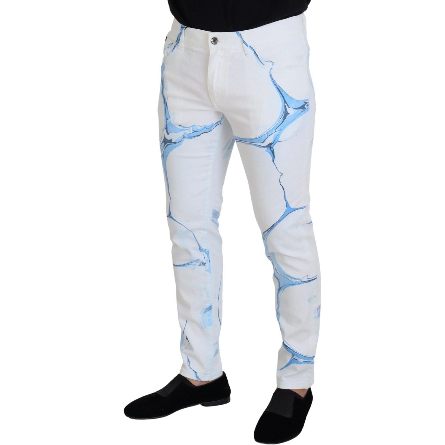 优雅修身休闲牛仔裤