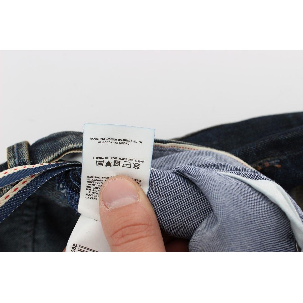 Acht Blue Wash Cotton Regular Straight Fit Jeans SIG30481-1