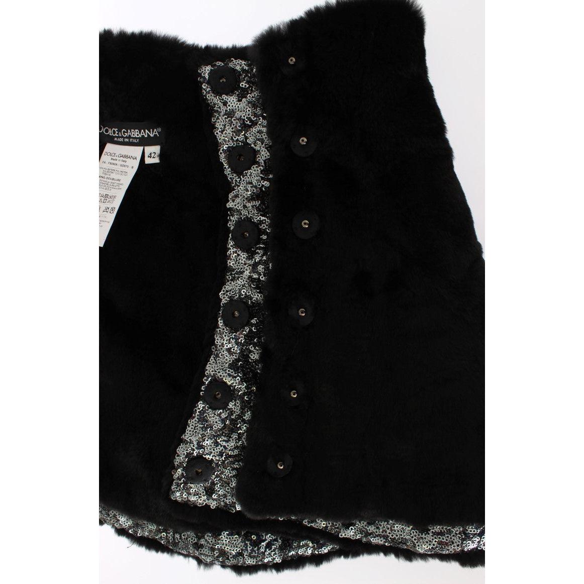 优雅花卉亮片皮草围巾