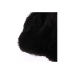 Dolce & Gabbana Black Weasel Fur Crochet Hood Scarf Hat MS811