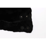 Dolce & Gabbana Black Weasel Fur Crochet Hood Scarf Hat MS811