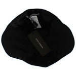 Dolce & Gabbana Black Wool White Floral Gold Leaf Hat Hat