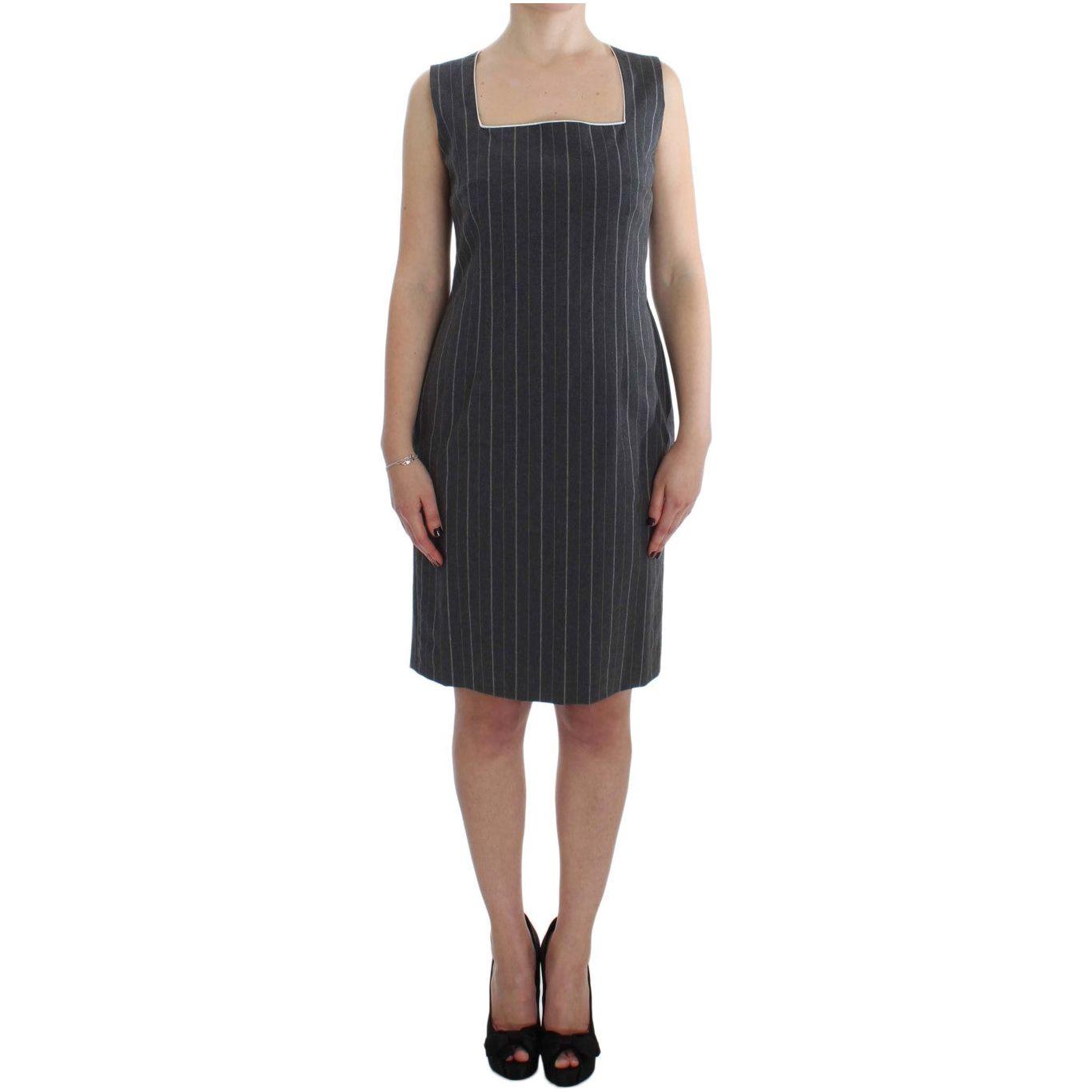 BENCIVENGA Gray Stretch Suit Sheath Dress & Blazer Set SIG32487-3
