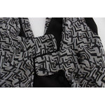 Karl Lagerfeld Gray Black Silk Blouse Top