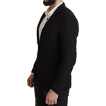 Dolce & Gabbana Black Single Breasted Coat Men Blazer