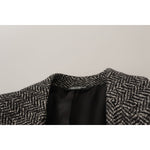 Dolce & Gabbana Gray Cotton Single Breasted Fantasy Blazer