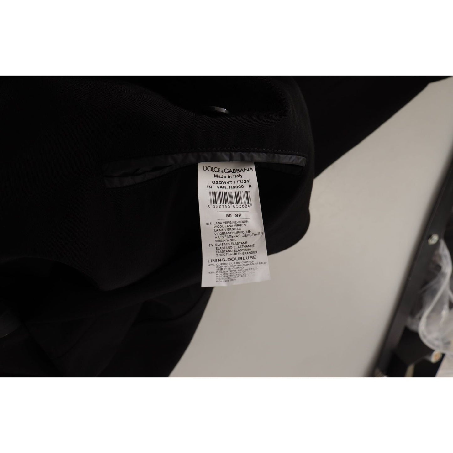 Dolce & Gabbana Black Wool Single Breasted Coat Blazer