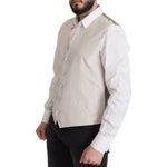 Dolce & Gabbana Gray Silk Single Breasted 2 Pc Blazer