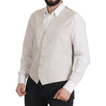 Dolce & Gabbana Gray Silk Single Breasted 2 Pc Blazer