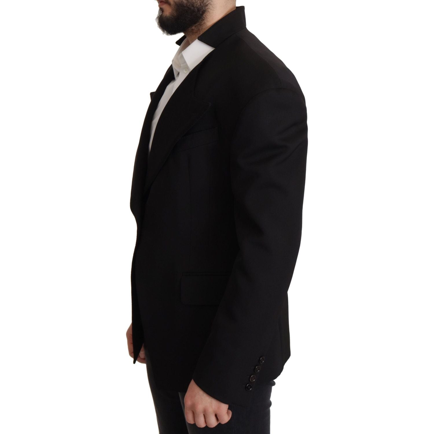 优雅单排扣羊毛西装外套