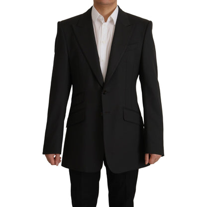 Dolce & Gabbana Black Wool Single Breasted Blazer v