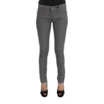 Costume National Gray Cotton Blend Slim Fit Jeans