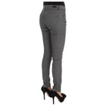 Costume National Gray Cotton Blend Slim Fit Jeans