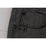 Costume National Gray Cotton Blend Slim Fit Jeans