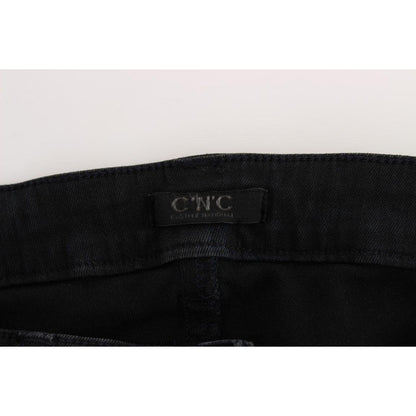 Costume National Black Cotton Slim Fit Denim Jeans Jeans & Pants