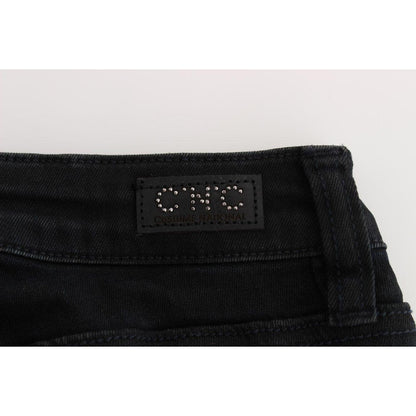 Costume National Black Cotton Slim Fit Denim Jeans Jeans & Pants