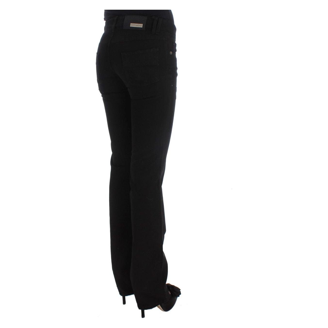 Costume National Black Cotton Slim Fit Bootcut Jeans SIG30120-4