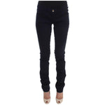 Costume National Blue Cotton Blend Slim Fit Jeans Jeans & Pants