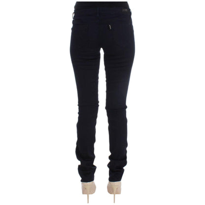 Costume National Blue Cotton Blend Slim Fit Jeans Jeans & Pants